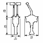 Reglage Toppmonterat Infällt Svart/Krom Dubbelt B50 Reglage Toppmonterat Infällt Svart/Krom Dubbelt B50