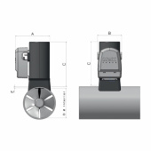 Bogpropeller Max Power CT 60 12/24V Mono Komposit Bogpropeller Max Power CT 60 12/24V Mono Komposit