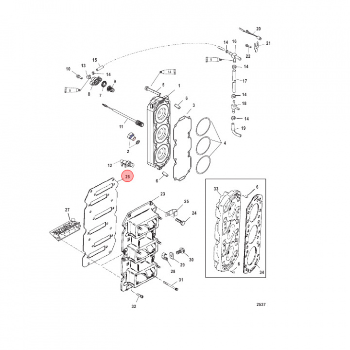 Packning Insug Mercury (äldre) (146972)
