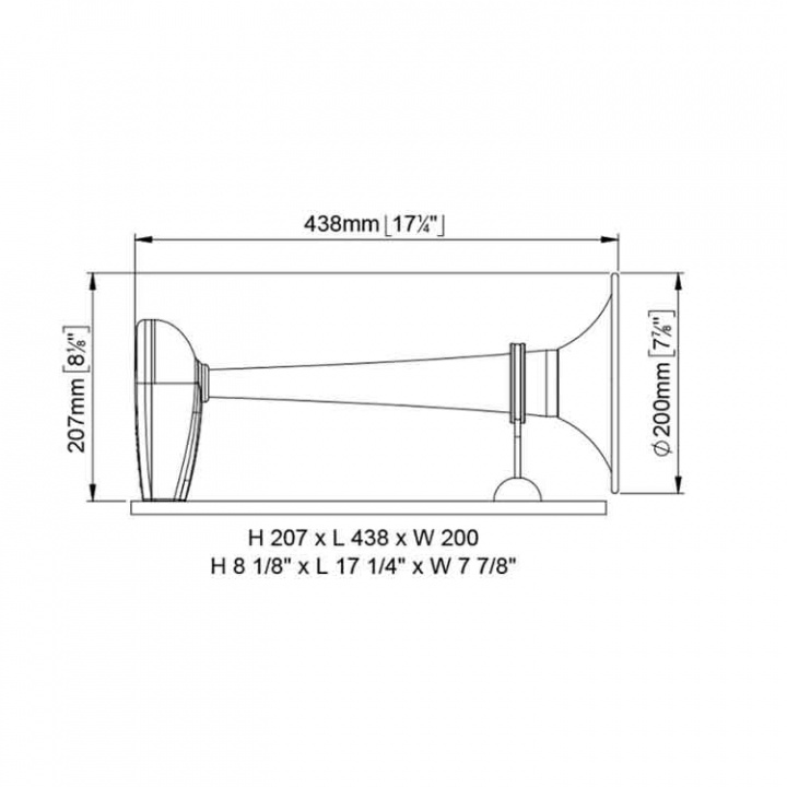 Signalhorn PW2-BN Svart