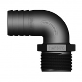 Slangnippel 90 Grader Utvändig Gänga - 1 1/4'' x 38mm Slang Slangnippel 90 Grader Utvändig Gänga - 1 1/4'' x 38mm Slang