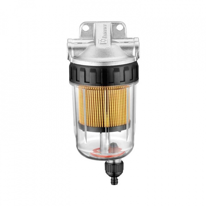 Bränslefilter 10 Micron Aluminiumtopp & Avtappning