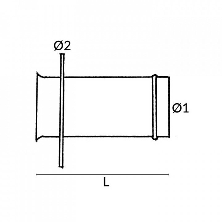 Avgasgenomföring Rak 130 mm