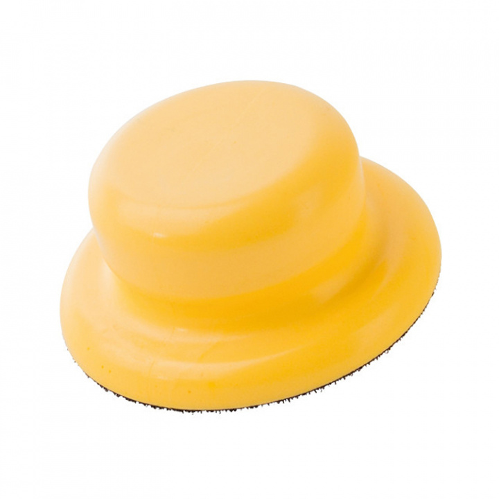 Gul Handpolerpad Med Kardborreband Ø125 mm