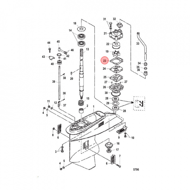 Impellerpackning 40 hk (16158011)
