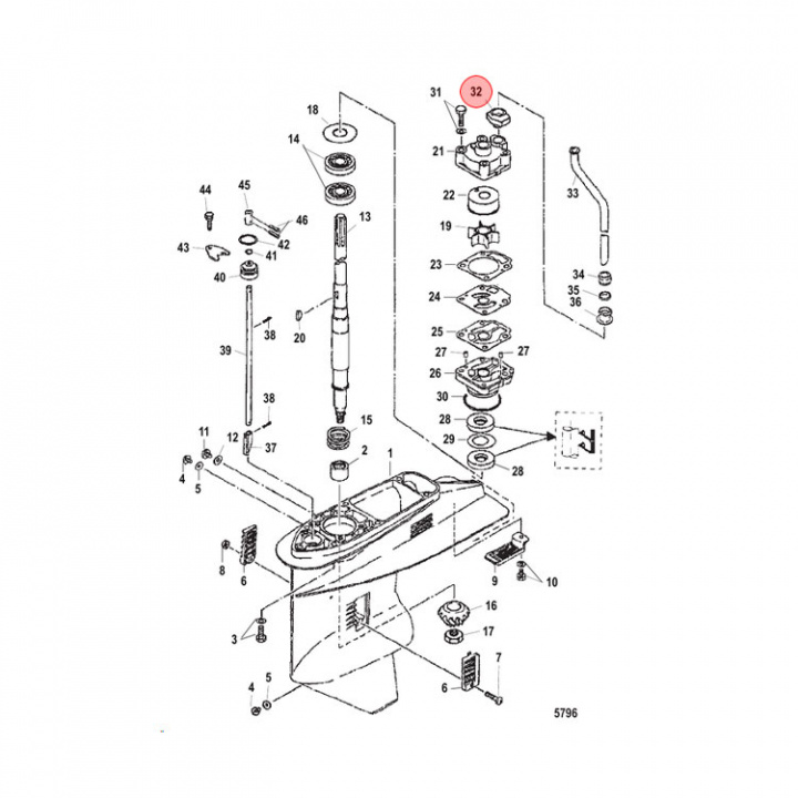Tätningshylsa 40-50 hk (161682)