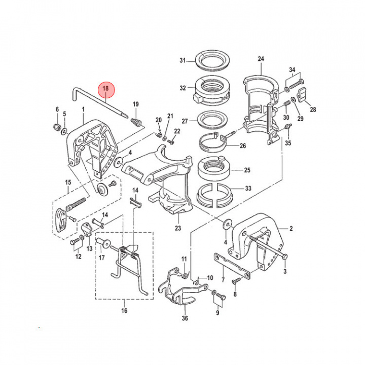 Tryckstång 4-6 hk (16198004)