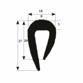 Fenderlist 27x8 mm Svart 50 m Rulle Fenderlist 27x8 mm Svart 50 m Rulle