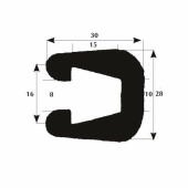 Fenderlist 30x8 mm Svart 50 m Rulle Fenderlist 30x8 mm Svart 50 m Rulle