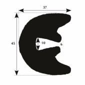 Fenderlist LM Stor 45x37 mm 10 mm Svart 50m Rulle Fenderlist LM Stor 45x37 mm 10 mm Svart 50m Rulle