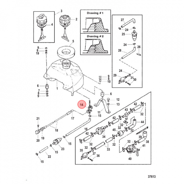 Bränslekran 2-4.5 hk (16240)