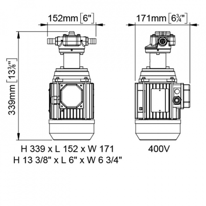 UP6/OIL-AC 400V Oljepump 14l