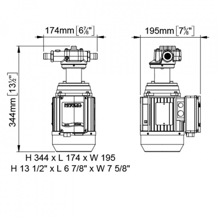 UP14/OIL-AC 400V Oljepump 21l