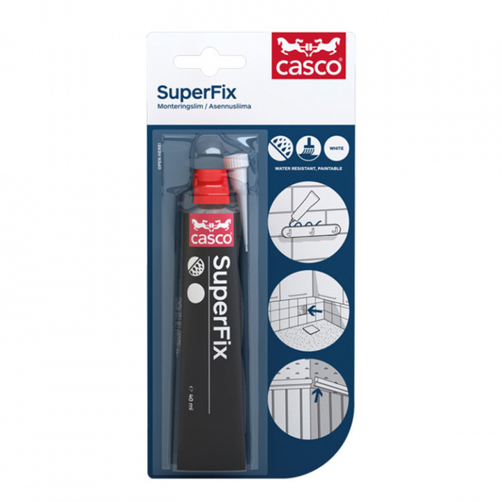 SuperFix Monteringslim Vit 40ml 