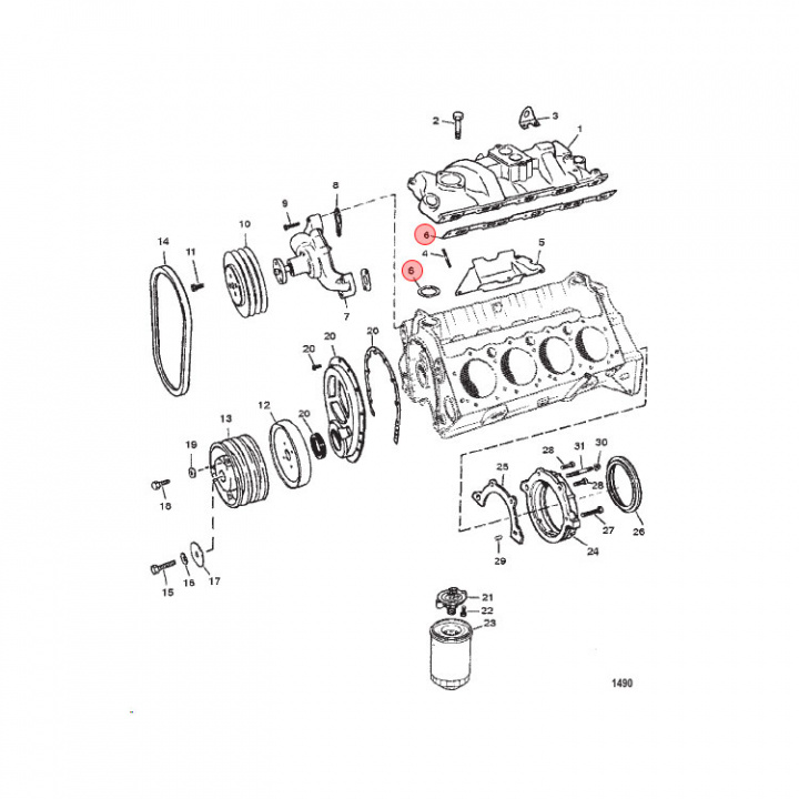 Packningssats Mercruiser 88-01 V8 (17145)