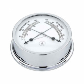 Pacific 120 Termo/Hygrometer Ø120/110mm Förkromad Mässing Pacific 120 Termo/Hygrometer Ø120/110mm Förkromad Mässing