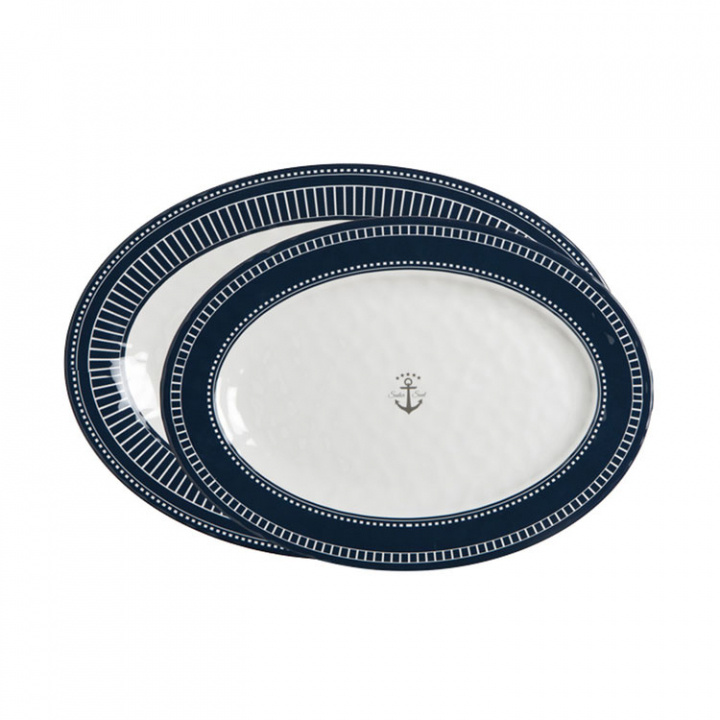 MB Sailor Soul Ovalt Serveringsfat 41x29/35x26 cm 660g 2-pack