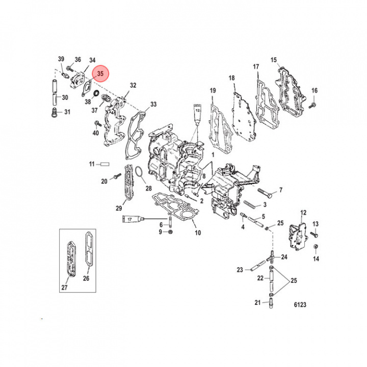 Packning Thermostathus 6-15 hk (19205002)