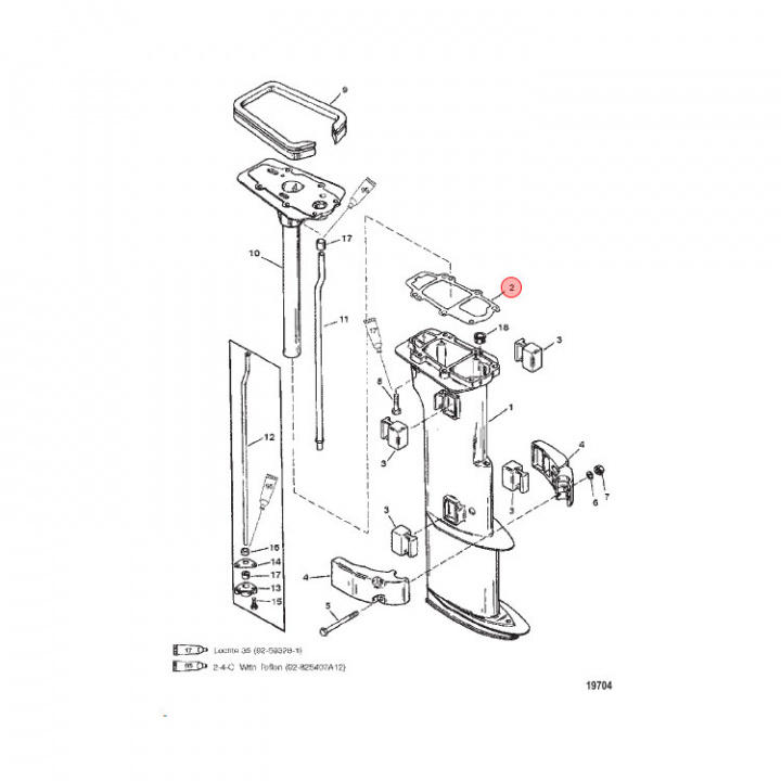 Växelhuspackning 6-15 hk (195992)