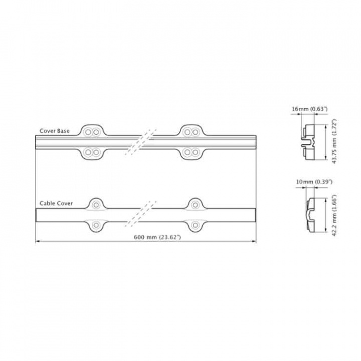 Cable Cover Extension Kit (styckvis)