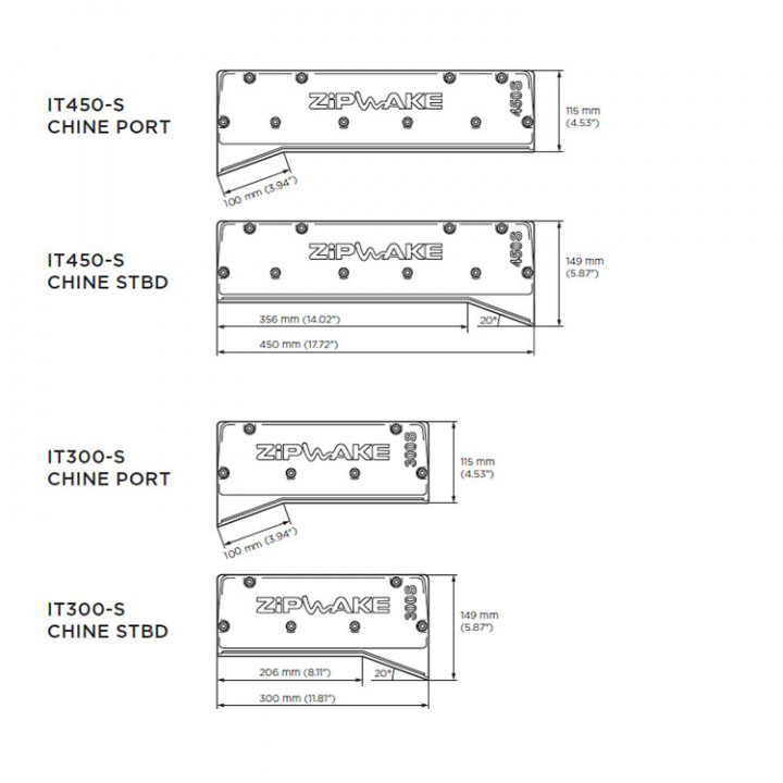 IT300-S Pro Chine Babord Interceptor Med 3m Kabel & Kabelskydd