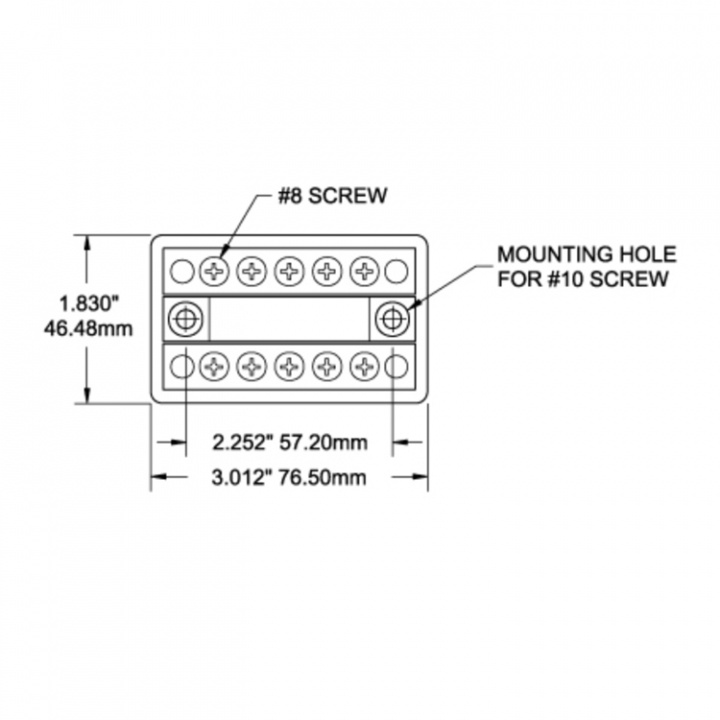 Dubbelplint 5x4,2mm 100A