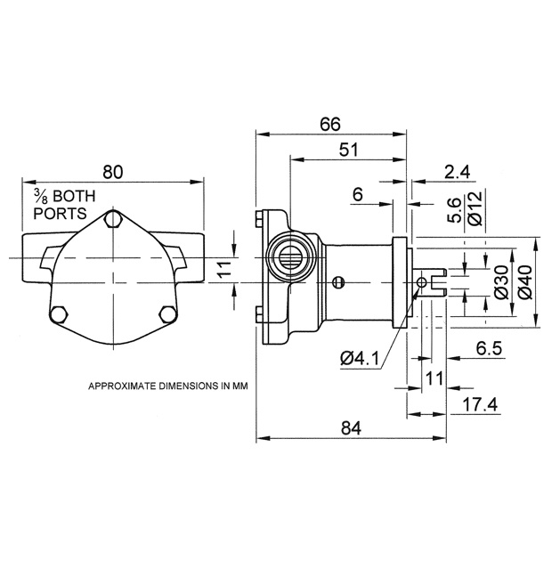 Pump brz flg 010 3/8