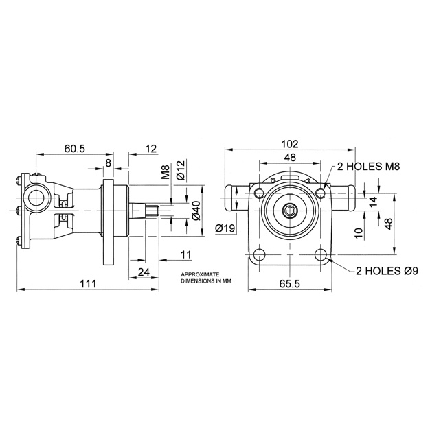 Pump brz flg 010 3/4