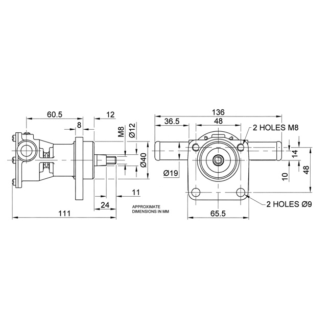 Pump brz flg 010 3/4