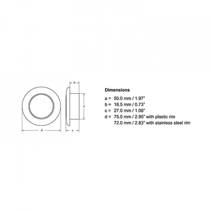 Innerbelysning LED Rakino 12V Ø72 mm