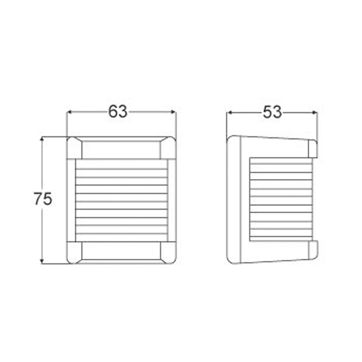 Akterlanterna 12V Svart