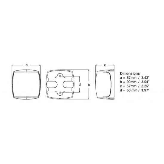 Styrbordslanterna NaviLED PRO Vitt Hus 2NM