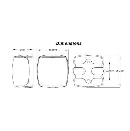 Akterlanterna NaviLED PRO Vitt Hus 2NM