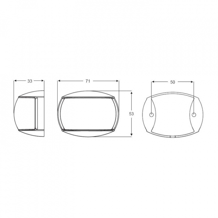 NaviLED Compact Styrbordslanterna 12V -20m v