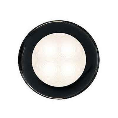 Flushbelysning 24V LED Svart Ø75mm Vitt Ljus