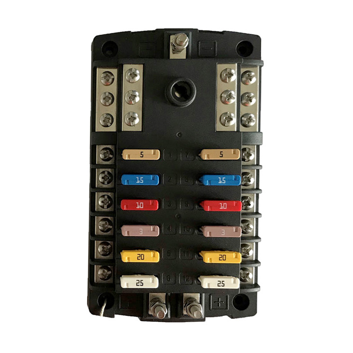 Säkringsbox För ATO/ATC 12st Bladsäkringar