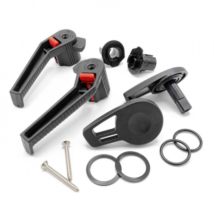 Handtag för däcksluckor - Handtagssats (par) Svart