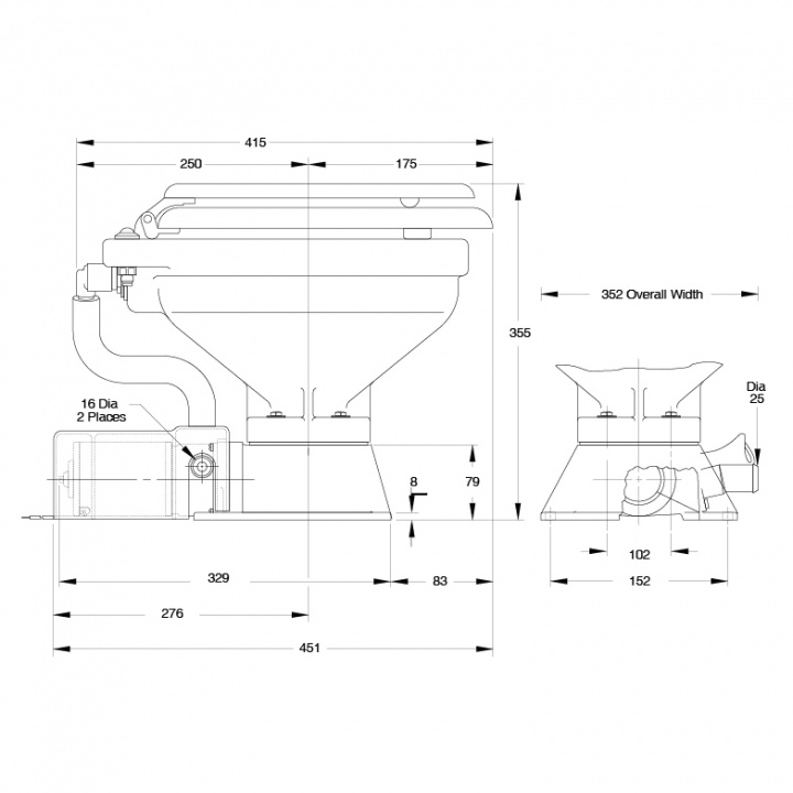 El-Toalett Compact 12V/24V