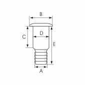 Bordsgenomföring Med Nippel Plast Vit 19 mm Bordsgenomföring Med Nippel Plast Vit 19 mm