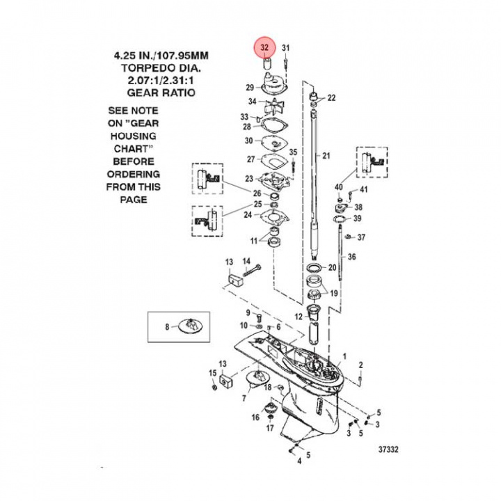 Tätning Mercury 40-125 hk (430232)