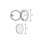 Inspektionslucka Svart 170 mm Inspektionslucka Svart 170 mm
