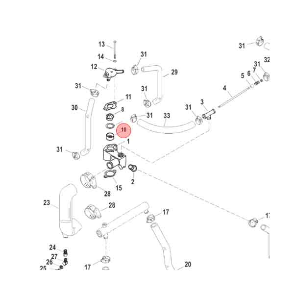Sleeve Termostat Mercruiser 500 EFI Och 540 Stroker (47508T)