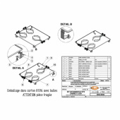 Kastrullhållarkit 3-flushhäll Kastrullhållarkit 3-flushhäll