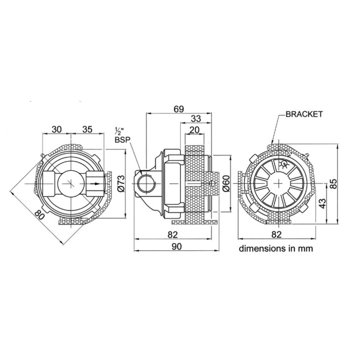 Cirkulationspump Magnetdriven 12V/24V
