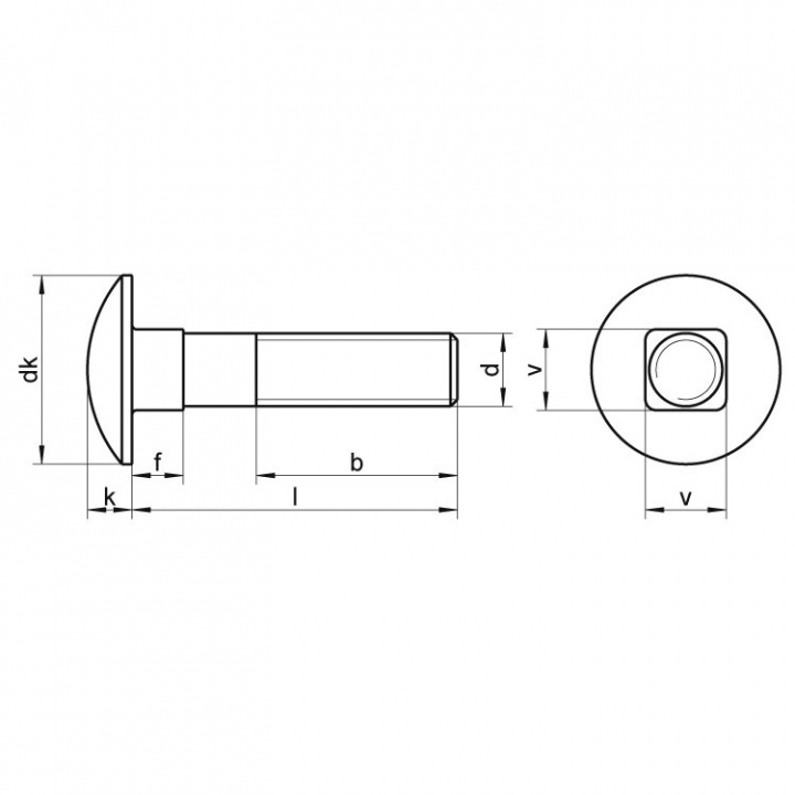 Vagnsbult A4 Rostfri