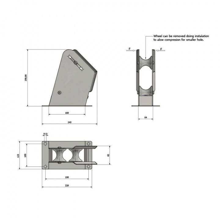 Ankarbeslag Genom Badbrygga (ankarrulle)