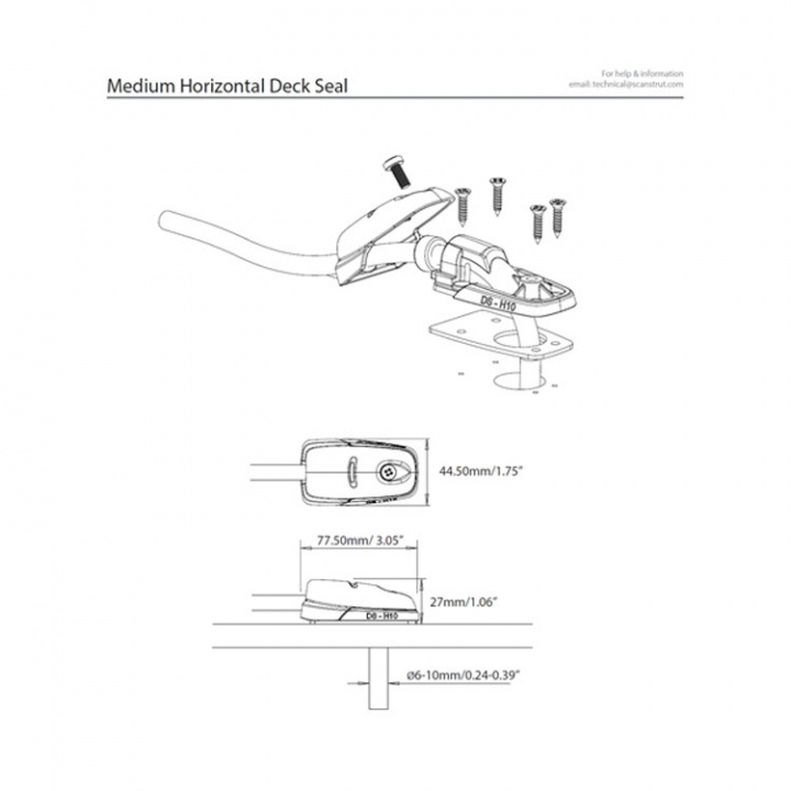 Kabelgenomföring Plast DS-H10 Ø6-10 mm