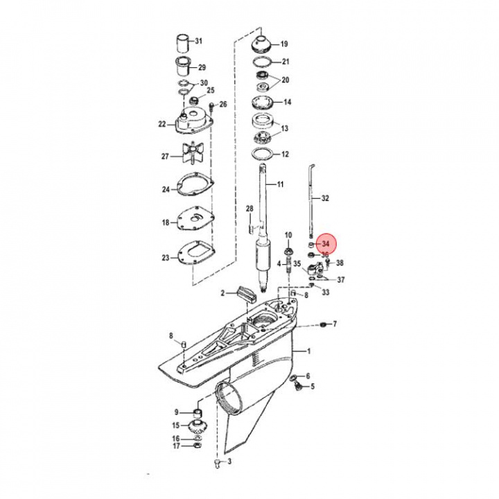 Tätning Mercruiser Alpha One Gen II (67370)