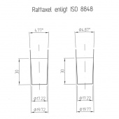 Båtratt Fanete Svart Läder Vit Söm Båtratt Fanete Svart Läder Vit Söm