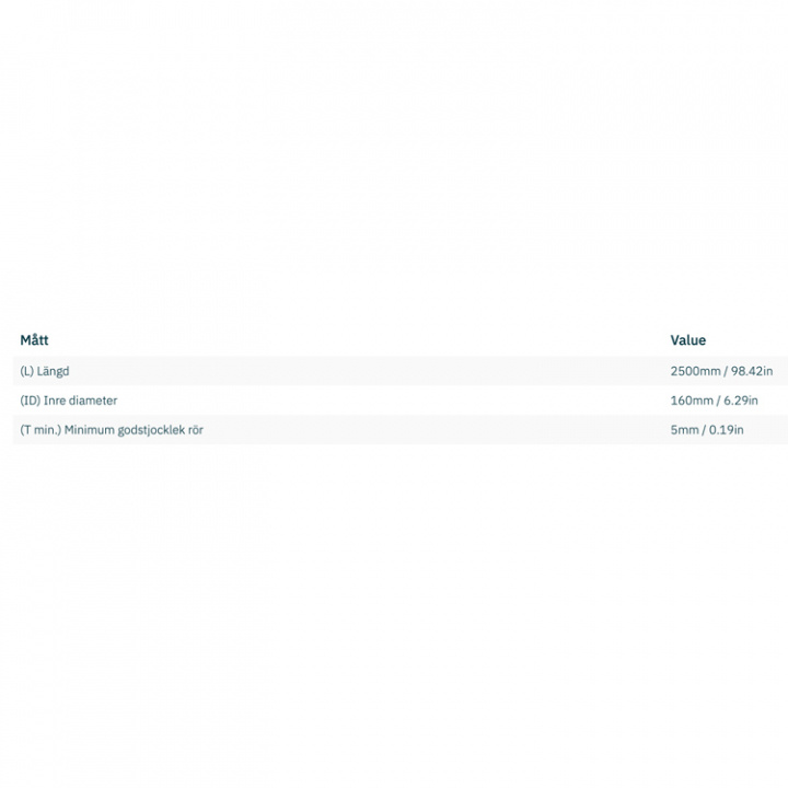 Trumma Glasfiber Ø 140x5,2x2500mm